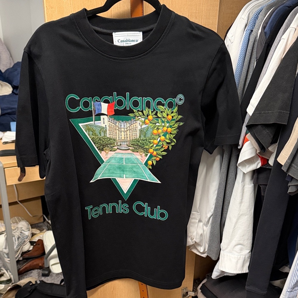 Casablanca Tennis Club Graphic Tee - Black